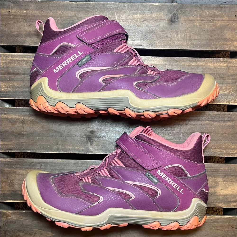 Merrell Big Girls Chameleon Access Mid Purple & Pink Hiking Boots Shoes